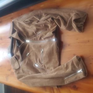 Crop Faux Suede Jacket